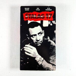 3/$15 Vintage VHS tape STALAG 17 (1952) William Holden oscar winner